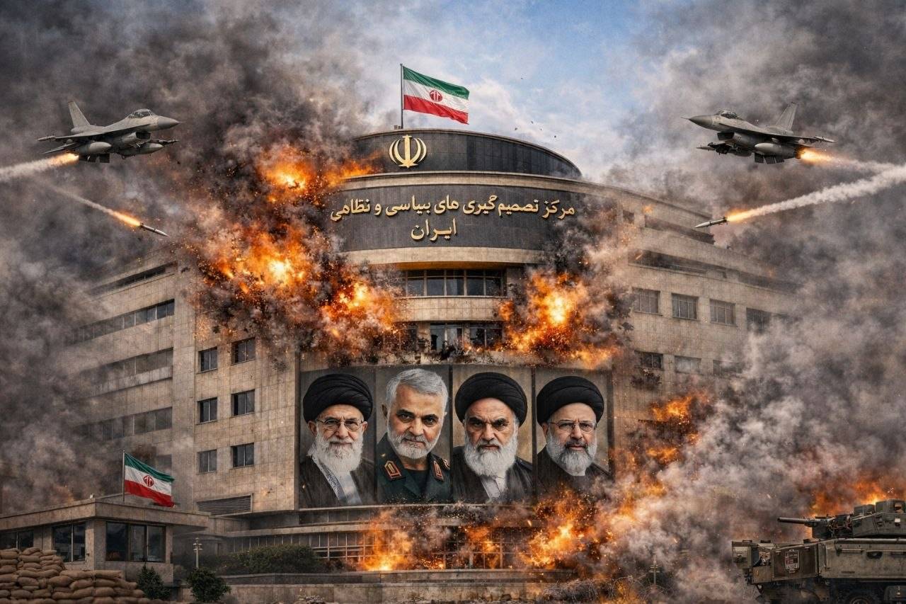 ناوەندی بڕیاری سیاسی و سەربازیی ئێران لەبەردەم هێرشی فڕۆکە جەنگییەکاندا